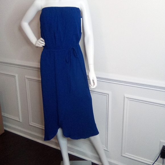 Ella Moss Blue Shoulder Sundress Cocktail - Picture 3 of 7